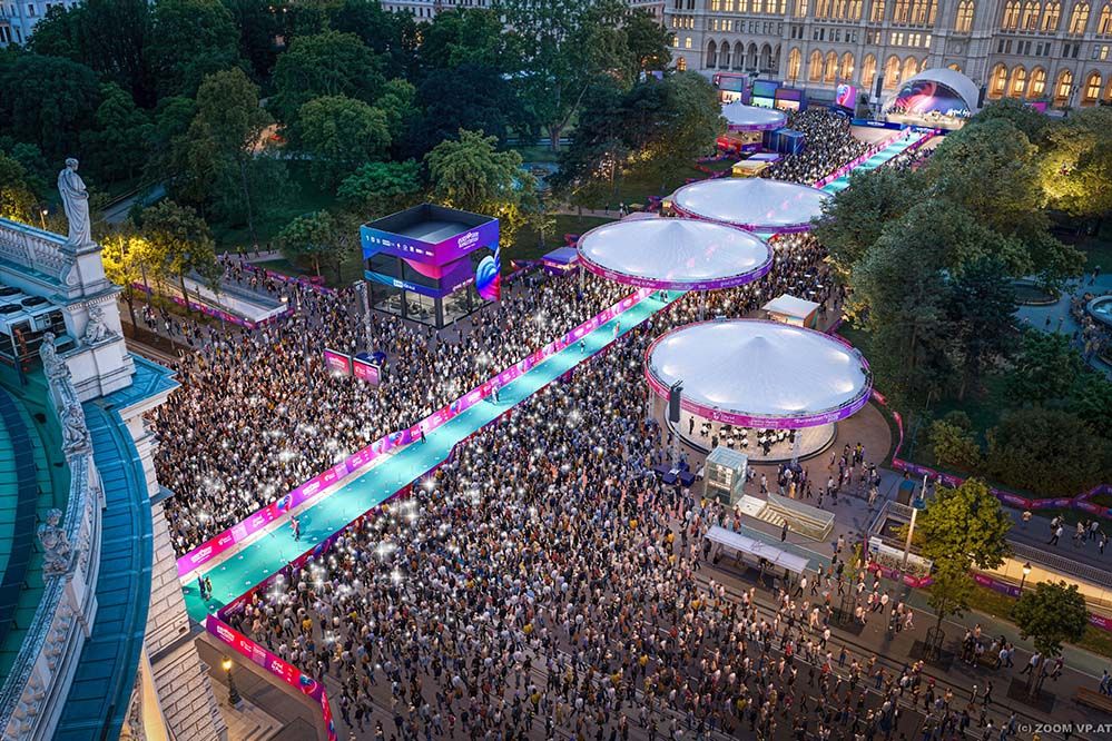Das Eurovision Village am Rathausplatz 