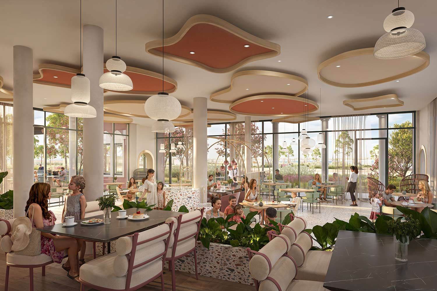 Ein Segment vieler Restaurant-Optionen