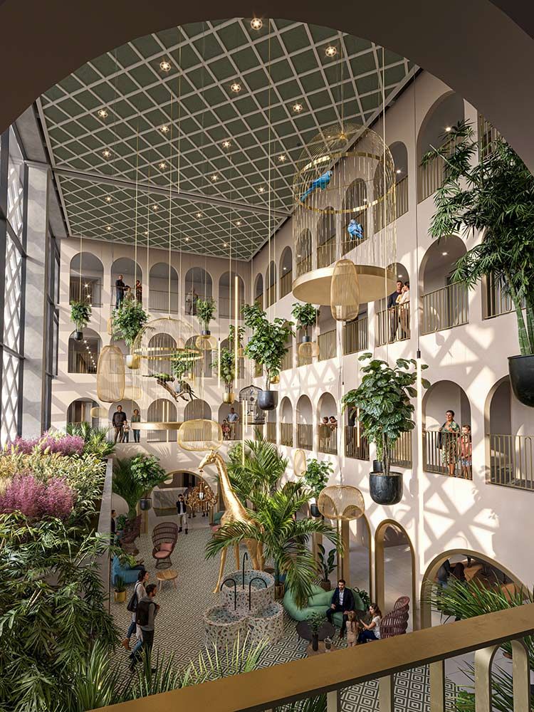 Eindrucksvoller Eingangsbereich