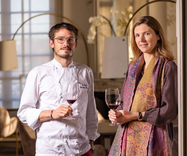 © Michael Boudot MKB Photos Küchenchef Alexandre Baumard und Angélus-Eigentümerin Stéphanie de Boüard-Rivoal