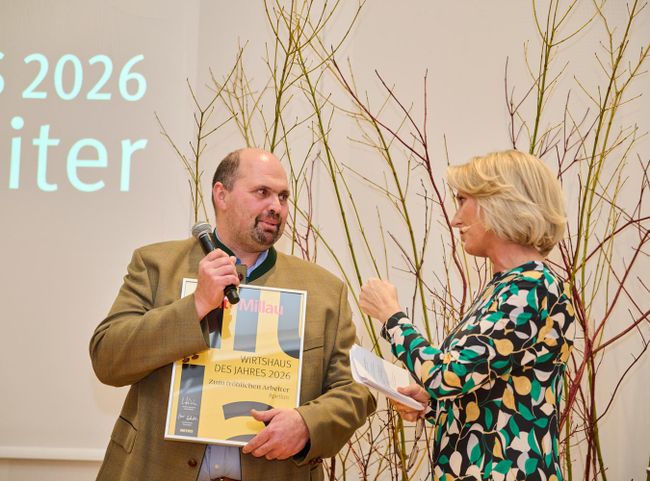 © Gault&Millau / Barbara Eidler-Ster Hannes Tschida mit Martina Hohenlohe