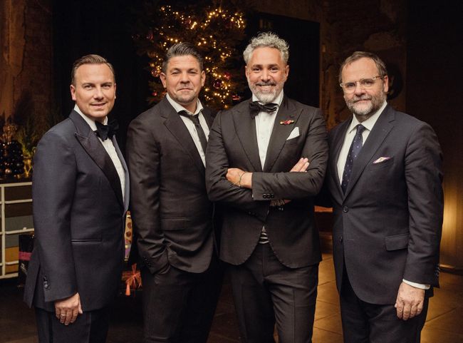 © RTL / Hendrik Lüders Tim Raue, Tim Mälzer, Roland Trettl und Sepp Schellhorn