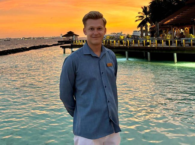 Felix Wetzlmaier im Kurumba-Resort